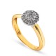 Złoty pierścionek zaręczynowy z brylantami 0.20 ct