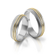 Obrączki ślubne połokrągłe białe złoto 5 mm