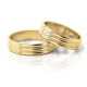 Obrączki ślubne płaskie zdobione złota 5 mm