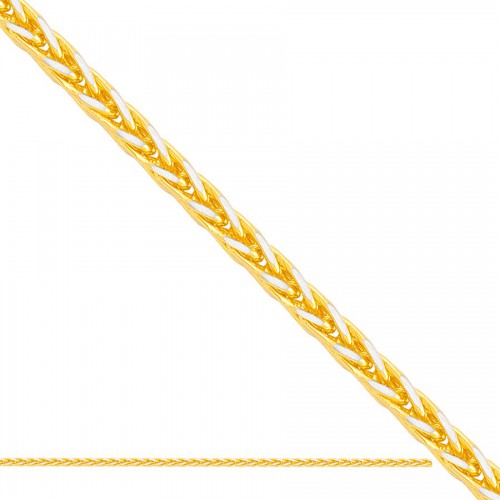 Złoty łańcuszek - lisi ogon diamentowany